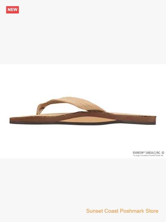 Men\'s Single Layer Premier Leather Sandals Flip Flop Arch Support main image 7